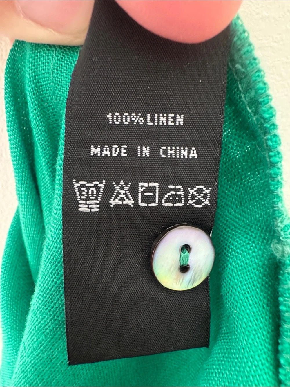 Foil Emerald Green Relaxed Linen Tunic Top